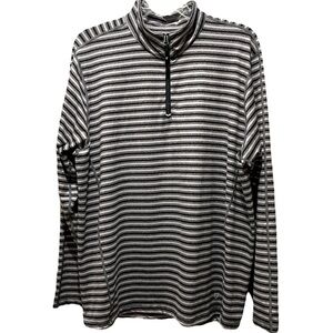 Very Nice Cremieux Club 38 Performance Striped 1/4-Zip Golf Pullover XXL